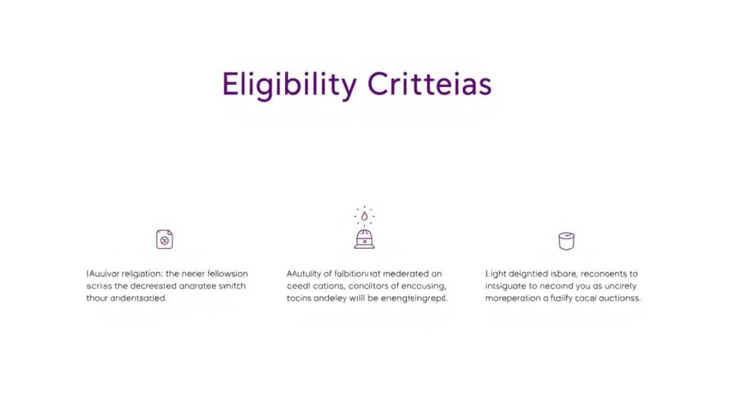 A sleek and minimalist infographic against a clean white background, showcasing the key "Eligibility Criteria" for the AAUW International Fellowships 2025 in a visually appealing manner. The foreground features crisp, legible text outlining the essential requirements, arranged in a structured, easy-to-scan layout. The middle ground incorporates subtle graphic elements, such as elegant line illustrations or simple icons, to visually highlight and delineate the different criteria. The background maintains a sense of depth and balance, with a hint of soft, neutral gradients or textures to provide visual interest without distracting from the core information. The overall aesthetic conveys a professional, trustworthy, and accessible vibe, making the eligibility details readily understandable for prospective applicants.